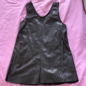 H&M Black Faux Leather Kids Dress